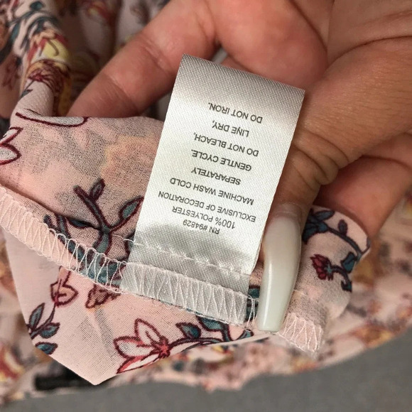 Derek Heart Pink Floral Kimono W/ Lace trim - Picture 3 of 3